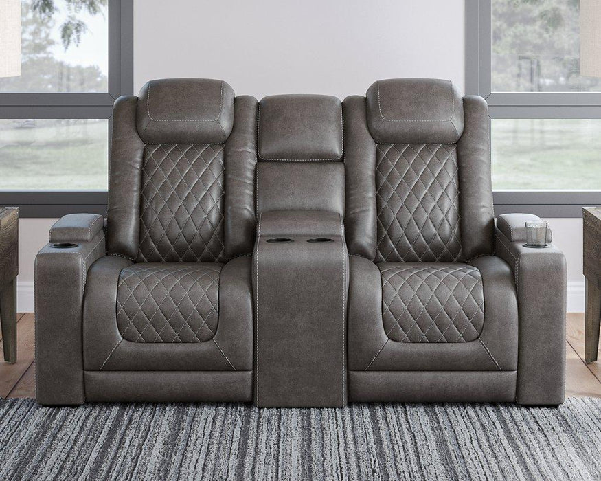 HyllMont Power Reclining Loveseat with Console