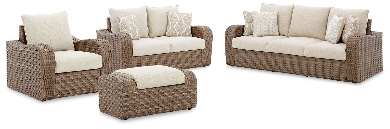 Sandy Bloom 4-Piece Outdoor Upholstery Package